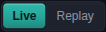 The Live / Replay segmented toggle